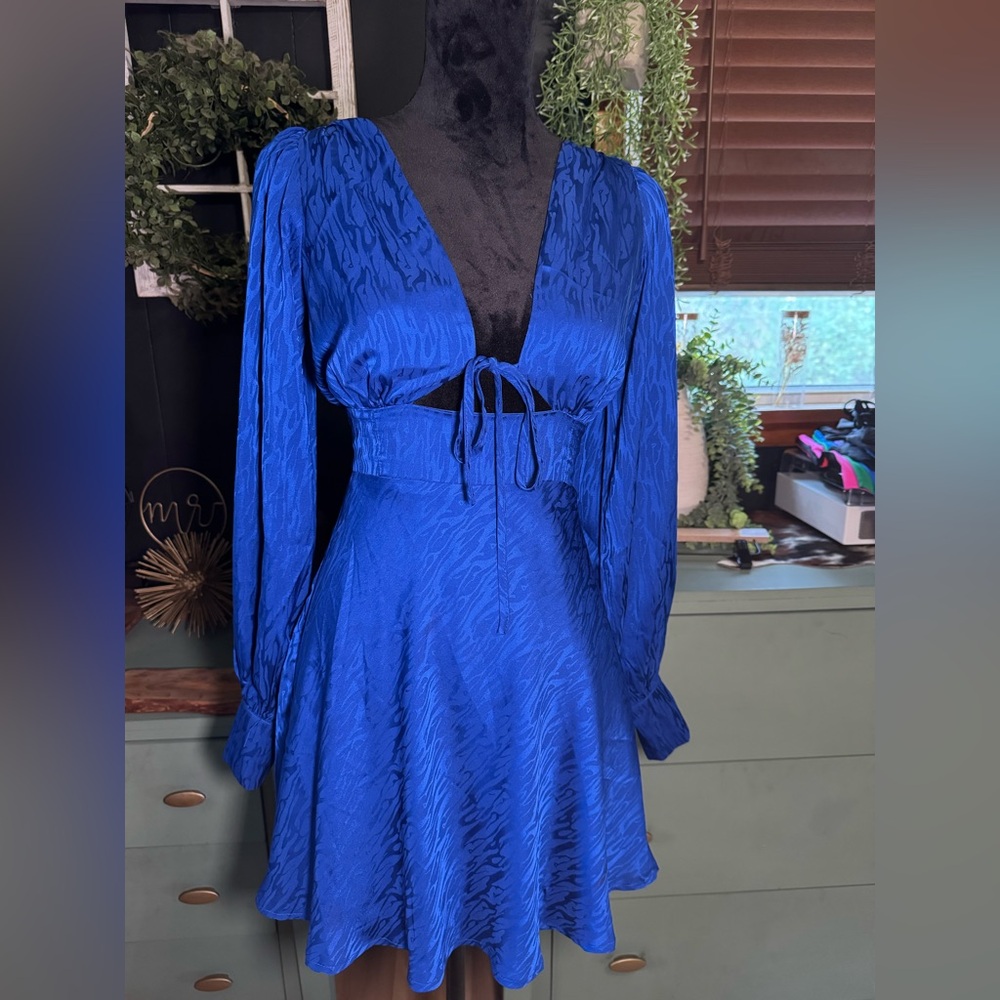 Showpo Xs Satin Royal Mini Dress